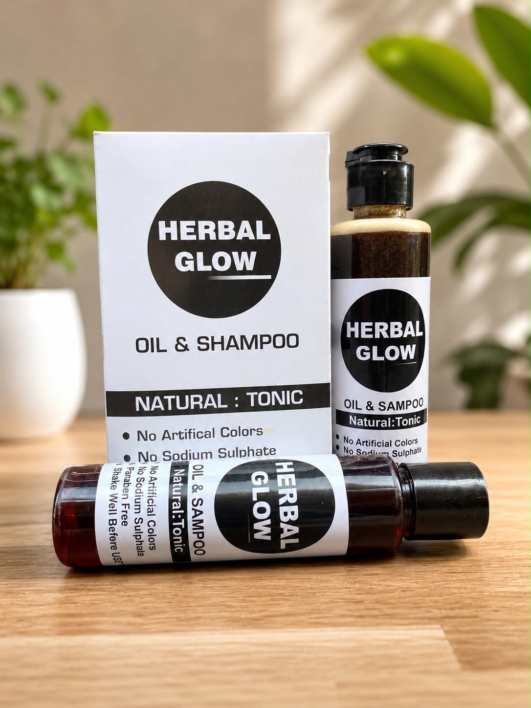 Herbal Glow Hair Oil & Shampoo